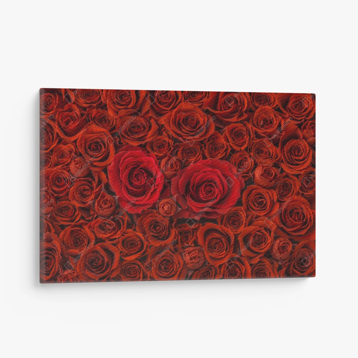 Quadro su tela mosaico di rose rosse • Wallissimo®