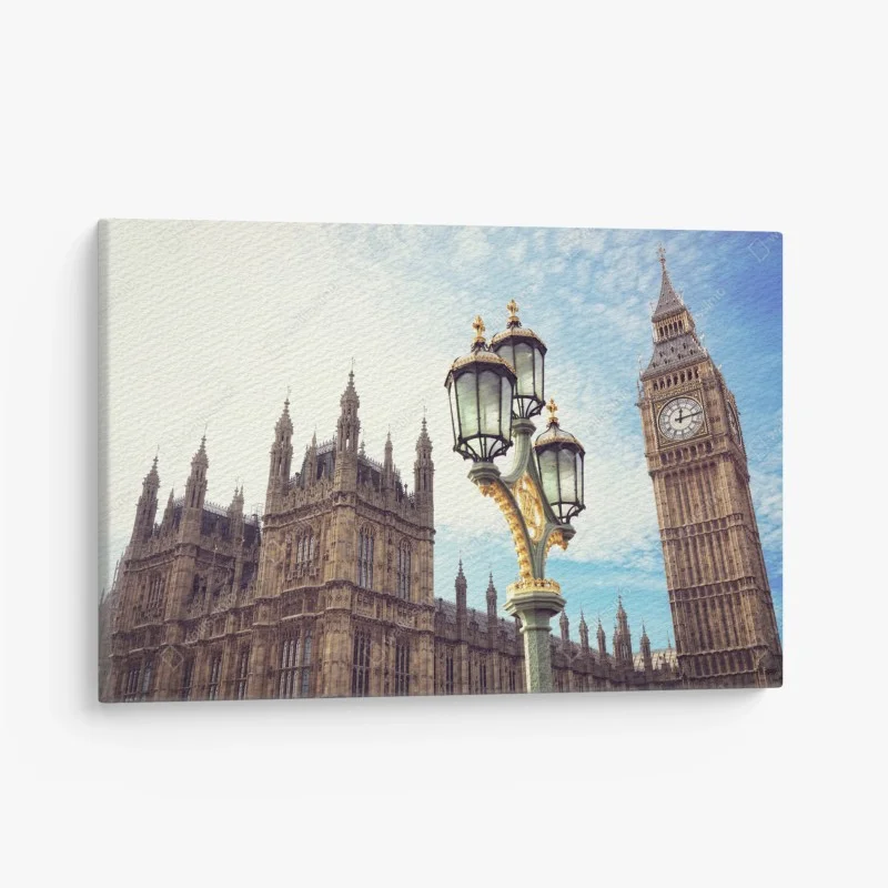 Quadro su tela vista iconica di Big Ben e Westminster