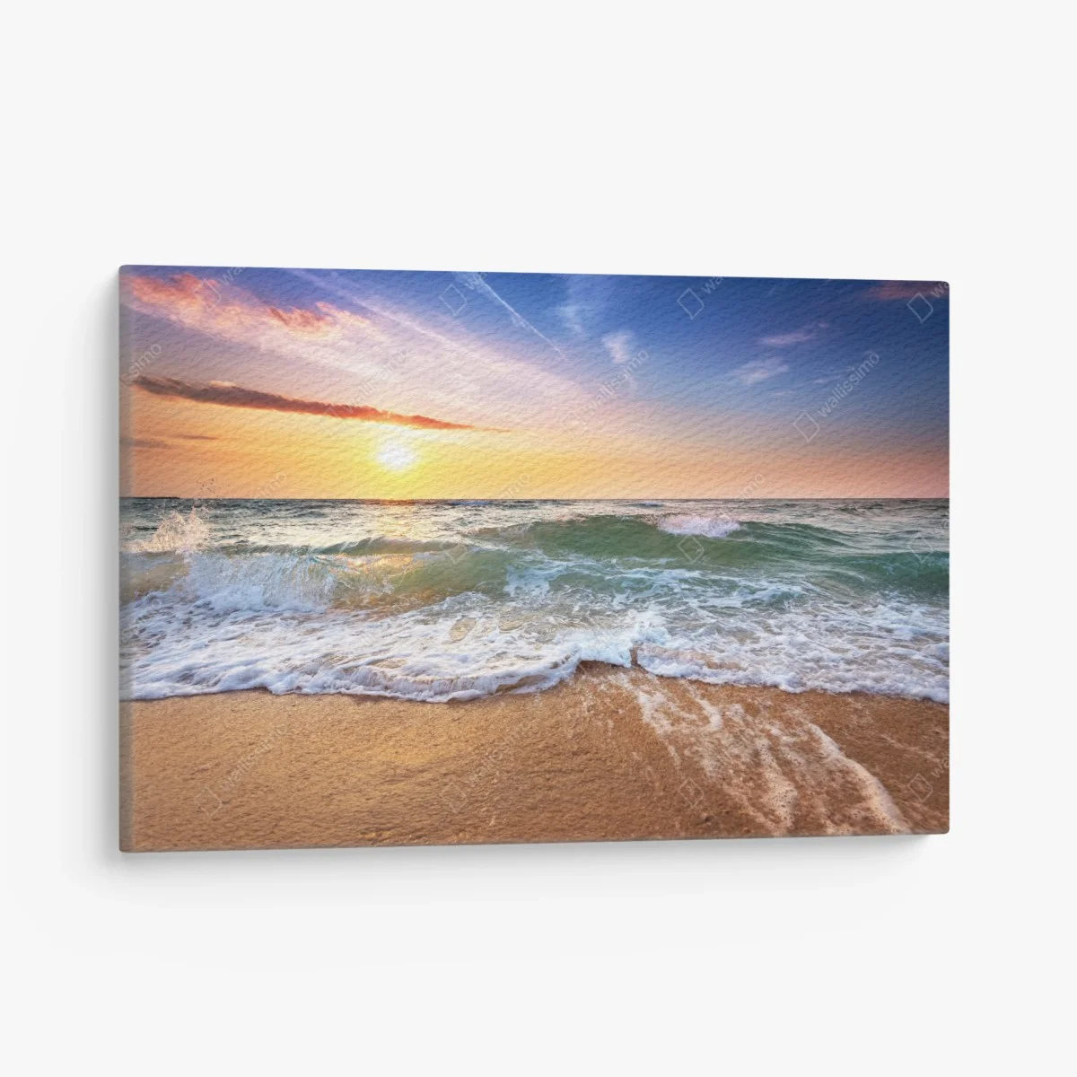 Quadro su tela tramonto dorato sul mare • Wallissimo® Quadro su tela tramonto dorato sul mare • Wallissimo®