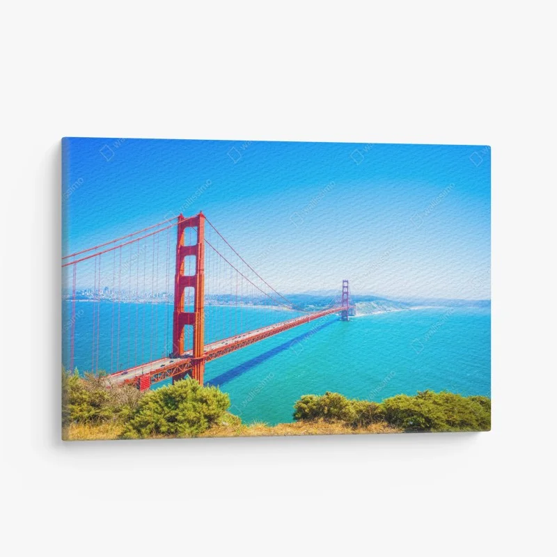 Quadro su tela vista panoramica del Golden Gate a San Francisco
