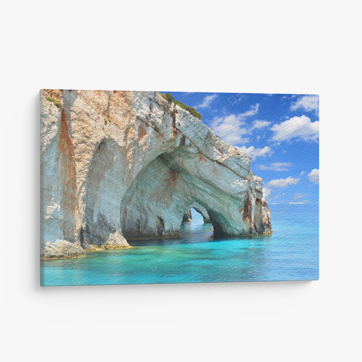 Quadro su tela grotte blu di Zakynthos: arco roccioso sul mare • Wallissimo®