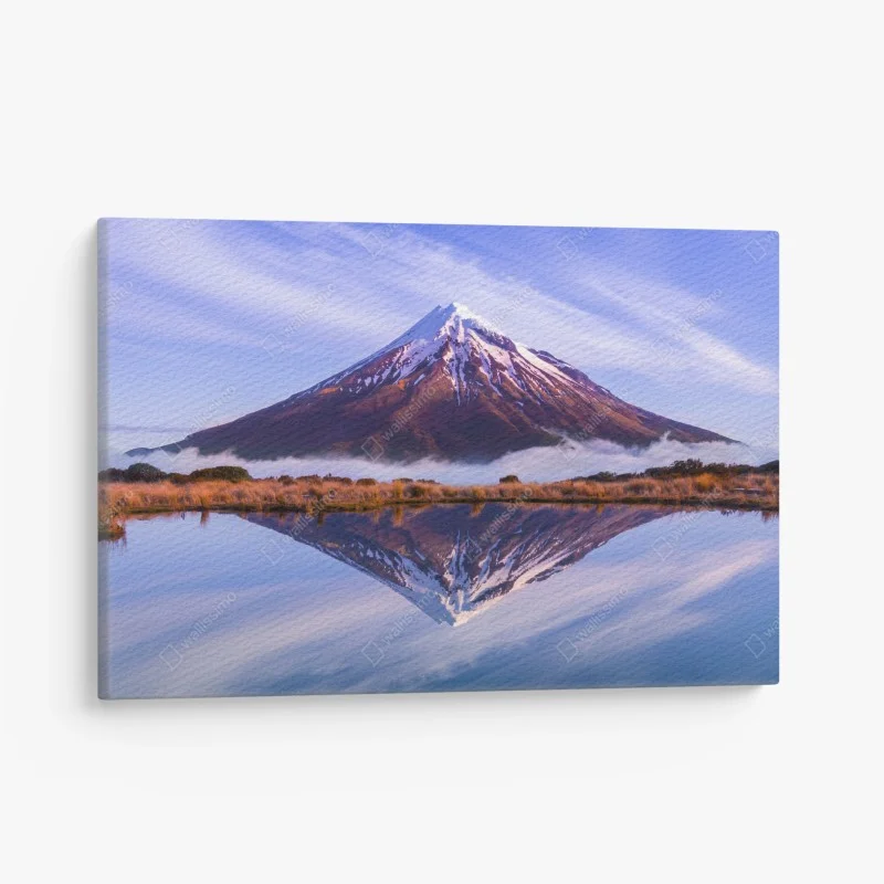 Quadro su tela riflessi di montagna al tramonto