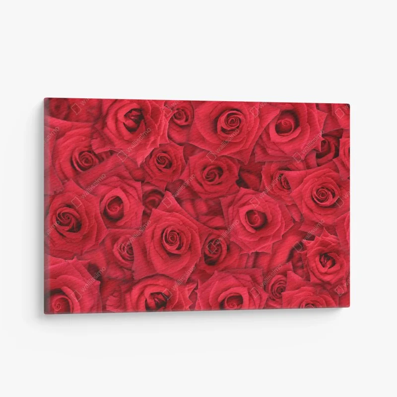 Quadro su tela mosaico di rose rosse