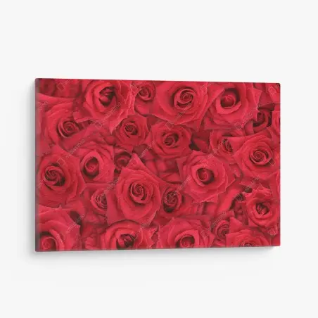Quadro su tela mosaico di rose rosse • Wallissimo®