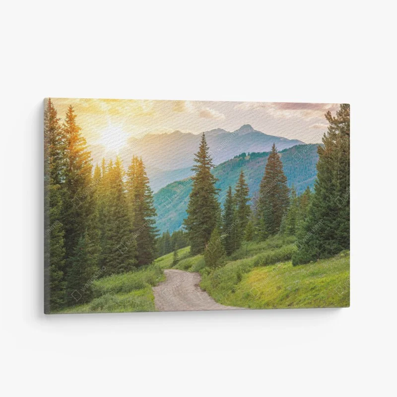 Quadro su tela tramonto sulle montagne del Colorado