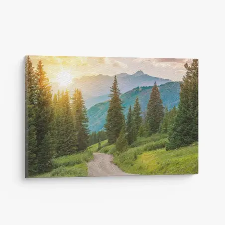 Quadro su tela tramonto sulle montagne del Colorado • Wallissimo®