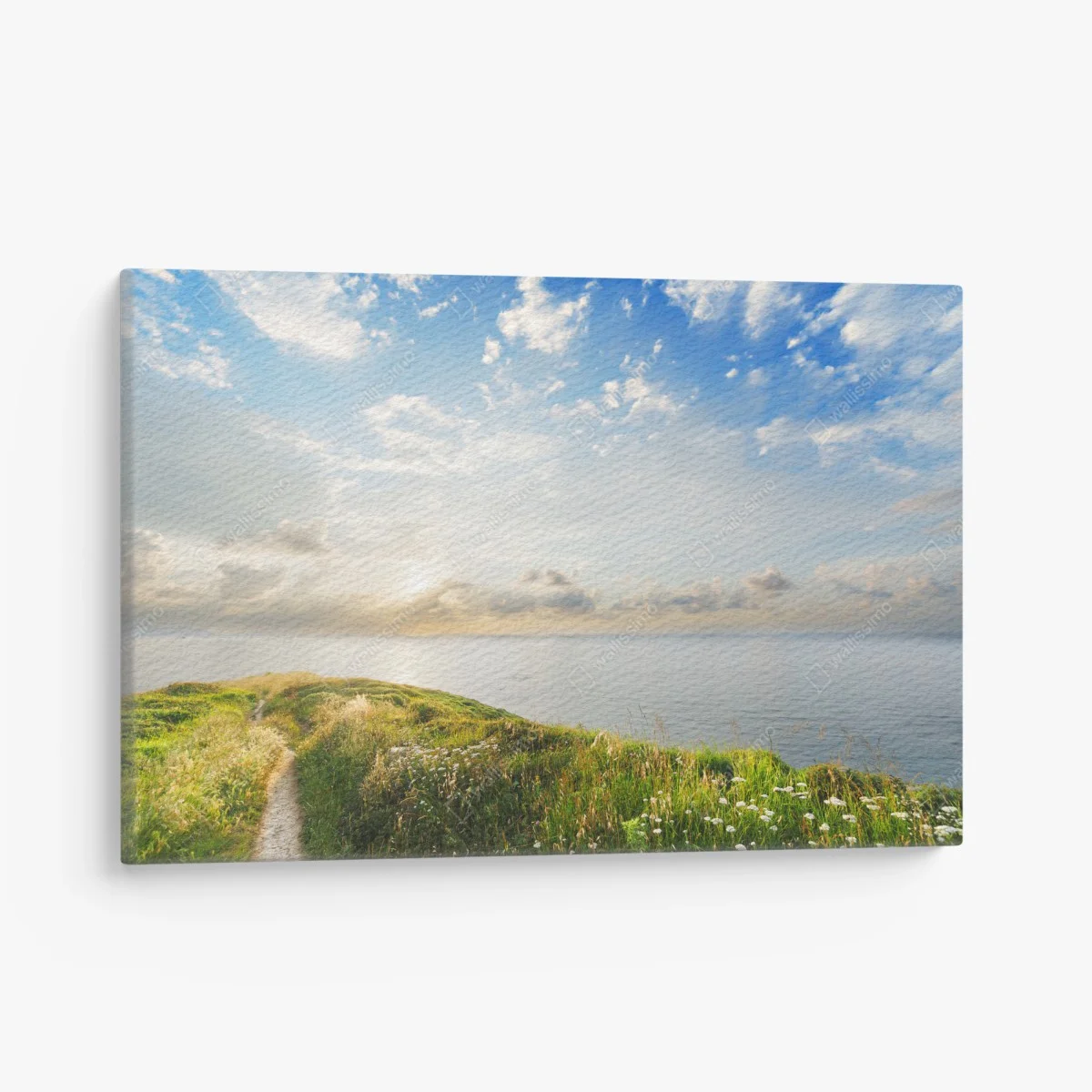 Quadro su tela sentiero verso il mare al tramonto • Wallissimo® Quadro su tela sentiero verso il mare al tramonto • Wallissimo®