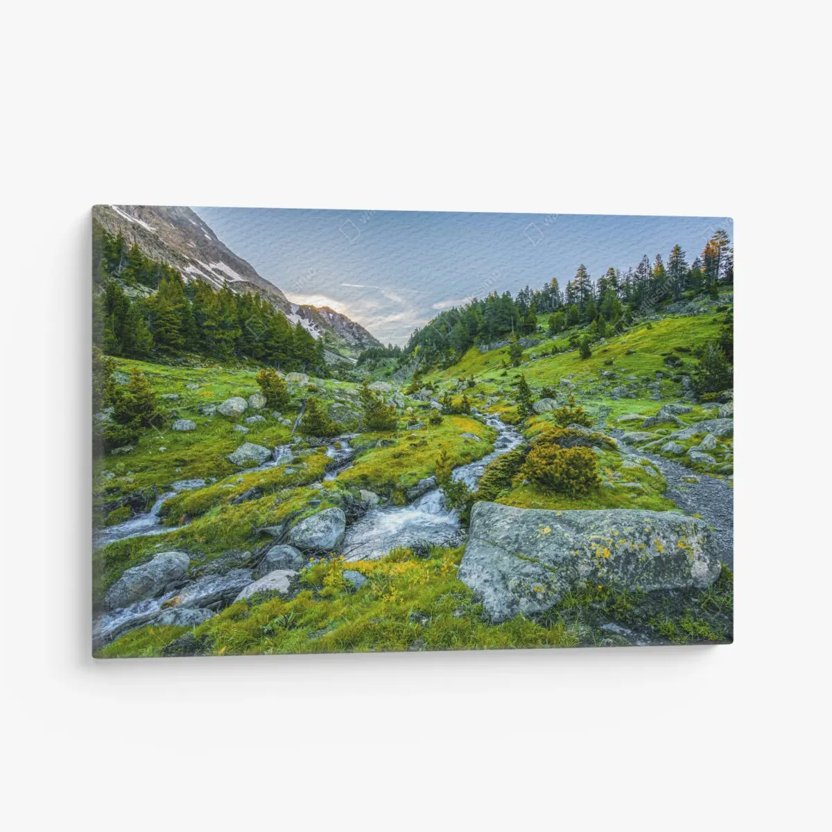 Quadro su tela paesaggio alpino nelle valli dei Pirenei del Parco Nazionale Posets y Maladeta • Wallissimo®