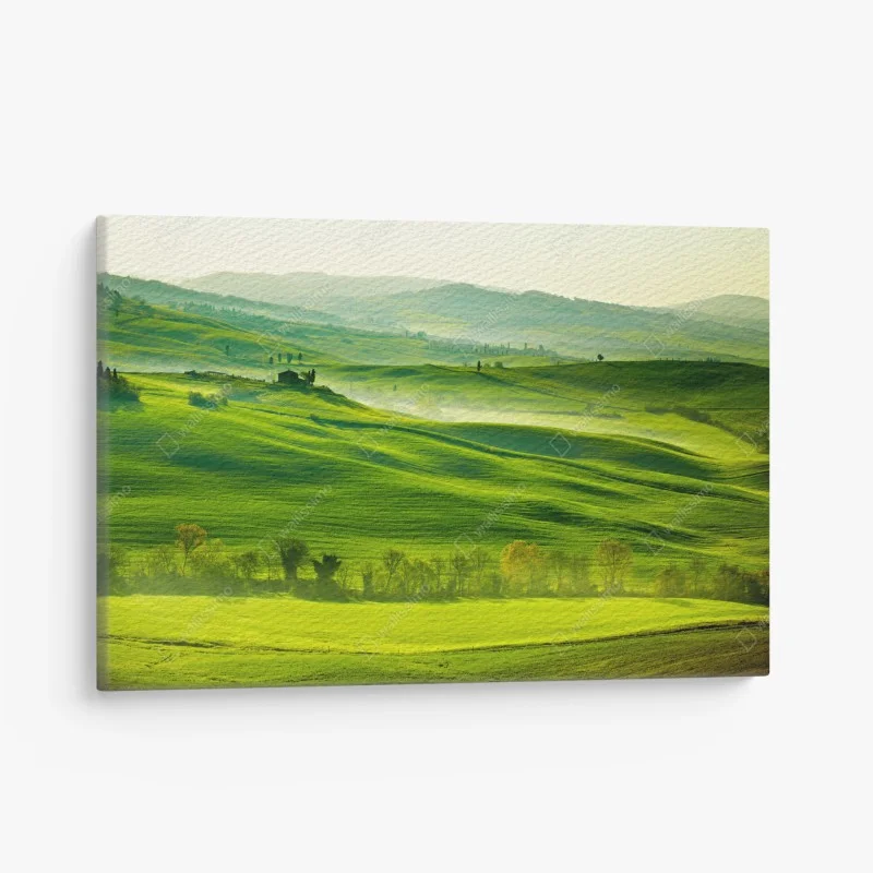 Quadro su tela paesaggio ondulato a San Quirico d'Orcia, Toscana