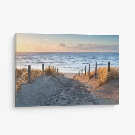 Quadro su tela sentiero sabbioso verso il Mare del Nord, Paesi Bassi • Wallissimo®
