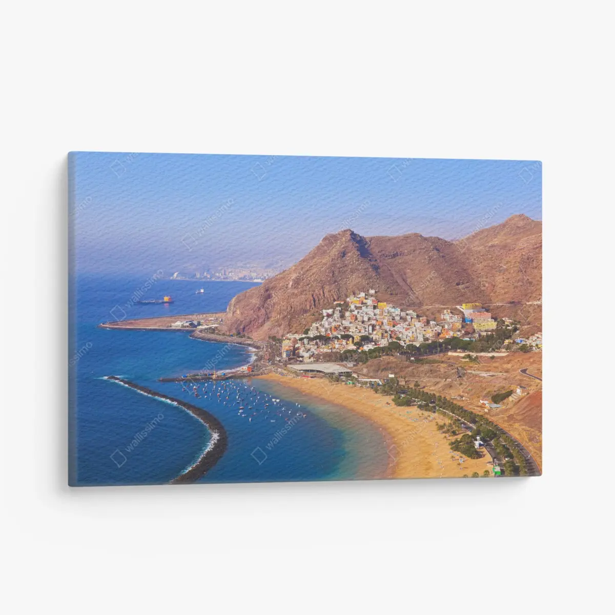 Quadro su tela vista panoramica su Las Teresitas, Tenerife • Wallissimo®