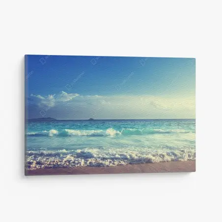 Quadro su tela tramonto tropicale alle Seychelles • Wallissimo®