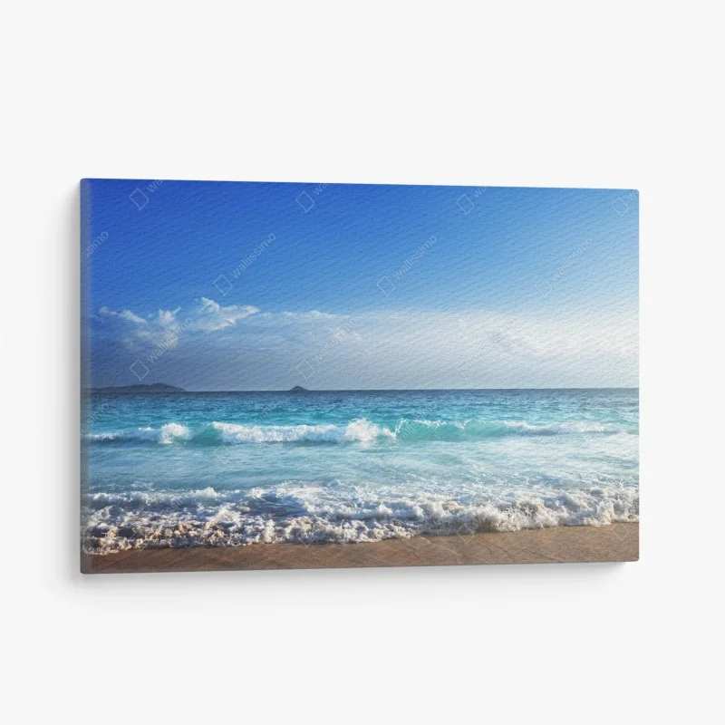 Quadro su tela tramonto tropicale alle Seychelles