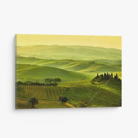 Quadro su tela colline dorate della Toscana • Wallissimo®
