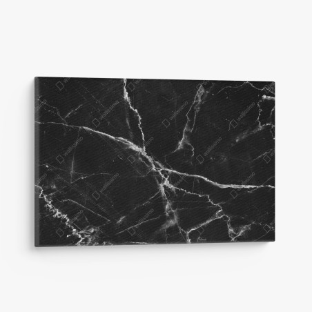 Quadro su tela marmo nero venato sofisticato • Wallissimo®