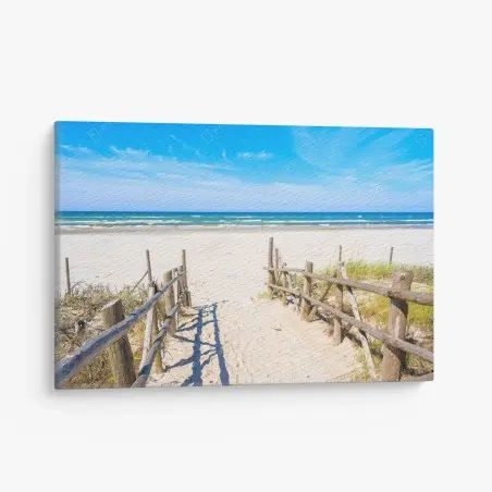 Quadro su tela sentiero verso il mare a Dębki • Wallissimo®