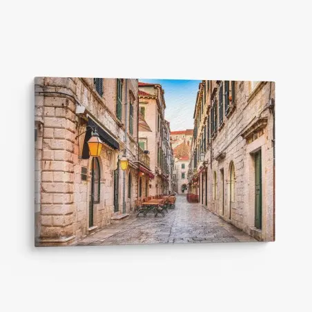 Quadro su tela incantevole vicolo di Dubrovnik • Wallissimo®
