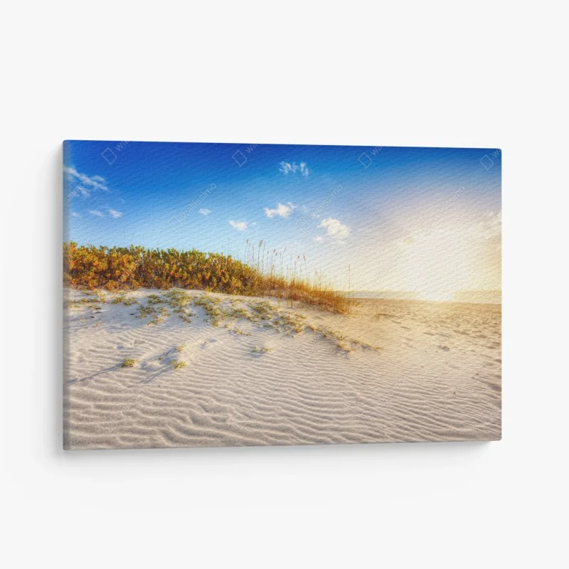 Quadro su tela tramonto a Grace Bay — dune dorate