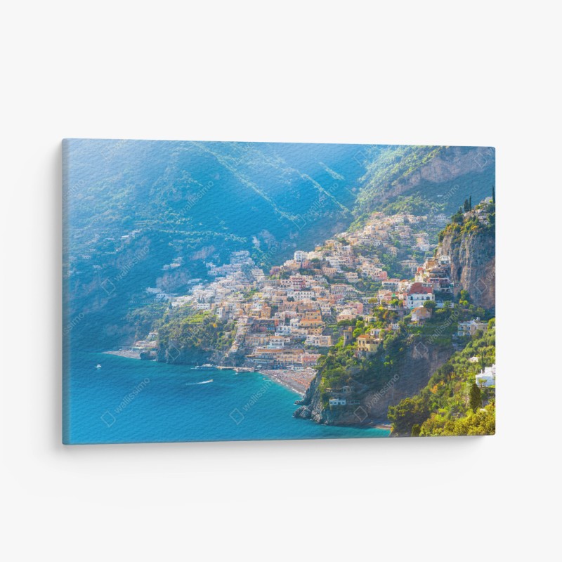 Quadro su tela panorama mediterraneo della Costiera Amalfitana