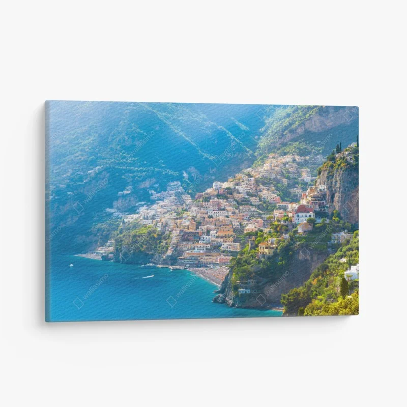 Quadro su tela panorama mediterraneo della Costiera Amalfitana