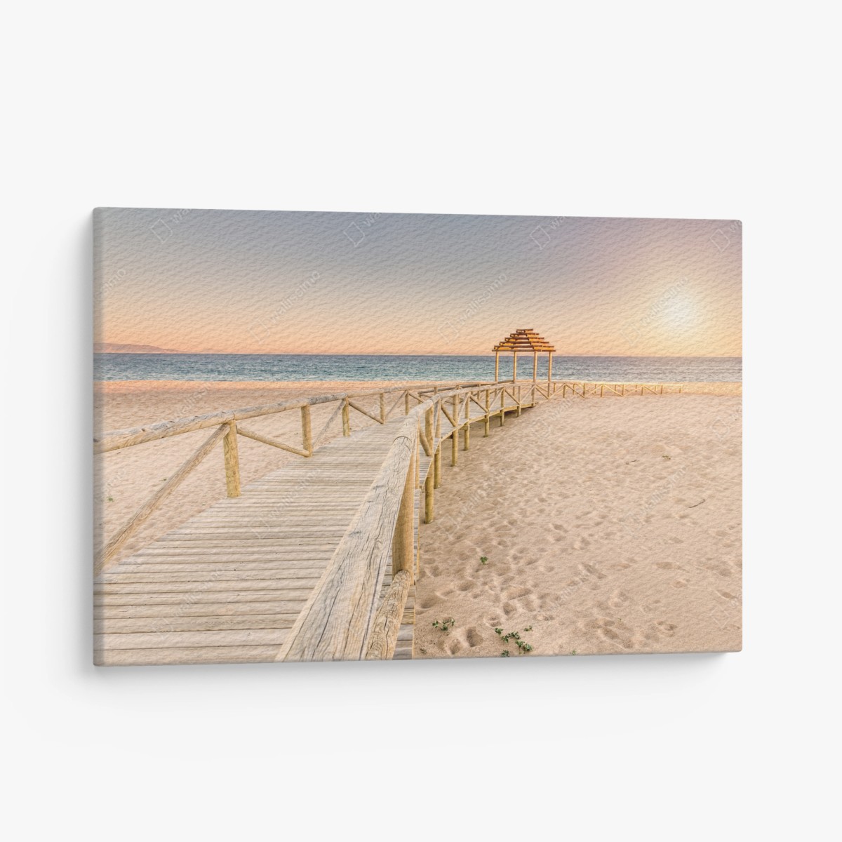 Quadro su tela passerella verso il mare di Trafalgar, Cadice • Wallissimo®