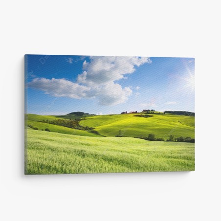 Quadro su tela tramonto sulle colline della Toscana • Wallissimo®
