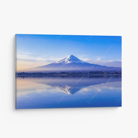 Quadro su tela serenità del Monte Fuji all'alba • Wallissimo®
