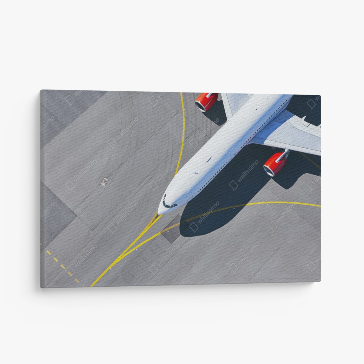Quadro su tela aereo bianco sulla pista vista aerea • Wallissimo®