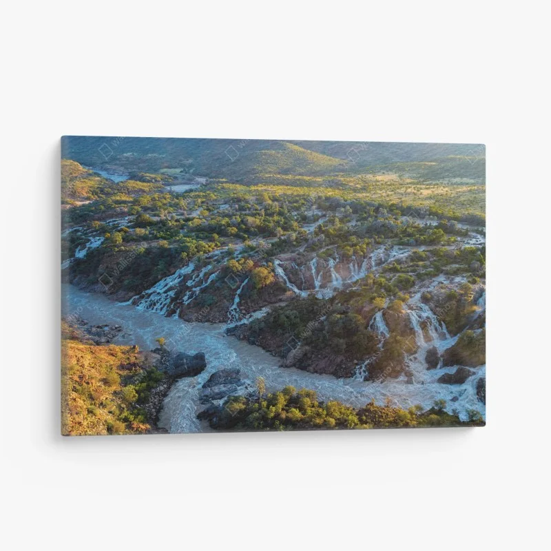 Quadro su tela alba alle cascate Epupa sul fiume Kunene