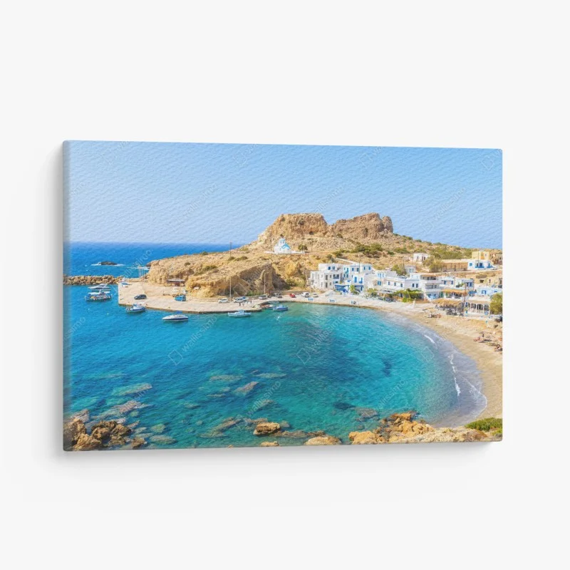 Quadro su tela baia turchese di Finiki, Karpathos