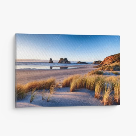 Quadro su tela paesaggio costiero a Wharariki, Nuova Zelanda • Wallissimo®