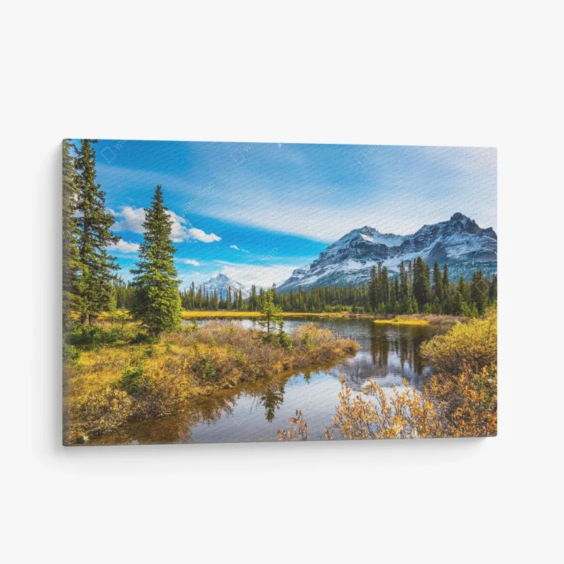 Quadro su tela riflessi delle Montagne Rocciose