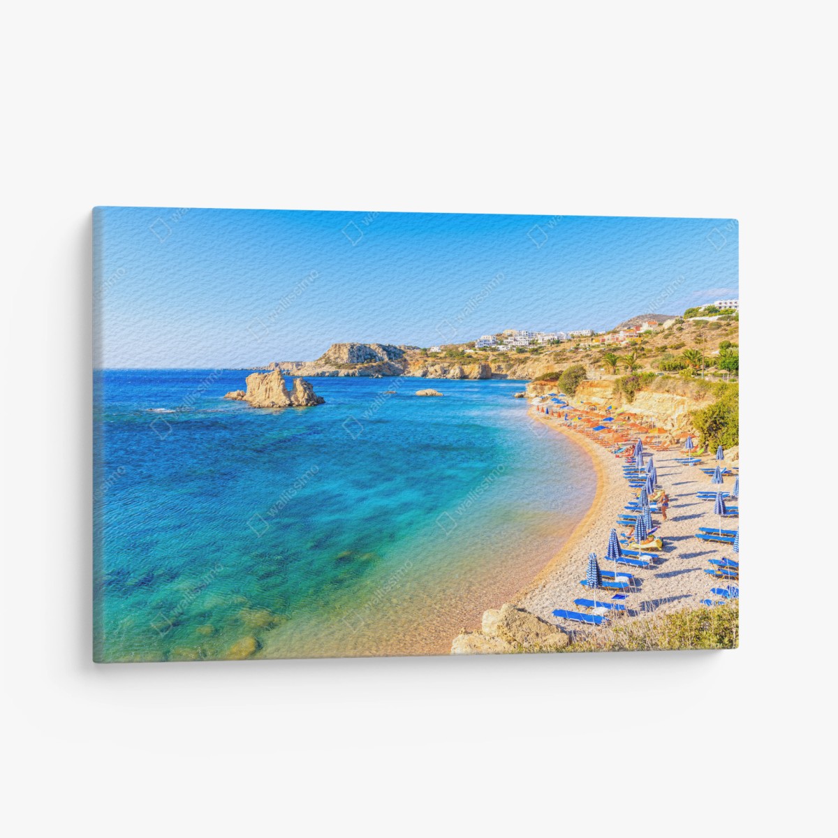 Quadro su tela baia turchese di Ammopi, Karpathos • Wallissimo®