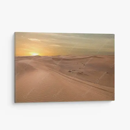 Quadro su tela tramonto sulle dune del deserto degli Emirati Arabi Uniti • Wallissimo®