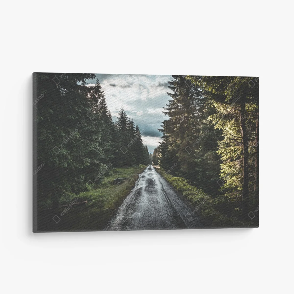 Quadro su tela strada nella foresta al crepuscolo • Wallissimo® Quadro su tela strada nella foresta al crepuscolo • Wallissimo®