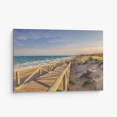 Quadro su tela passerella sul mare a Guardamar • Wallissimo®