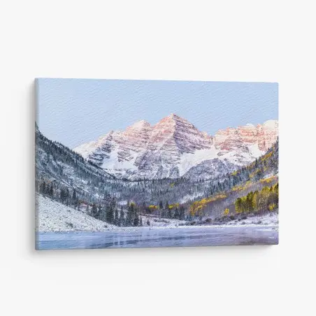 Quadro su tela paesaggio montano al crepuscolo • Wallissimo®