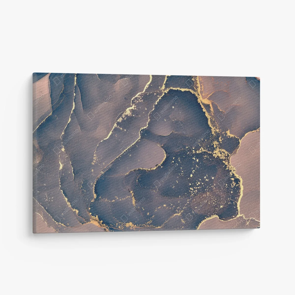 Quadro su tela marmo liquido con venature dorate • Wallissimo® Quadro su tela marmo liquido con venature dorate • Wallissimo®