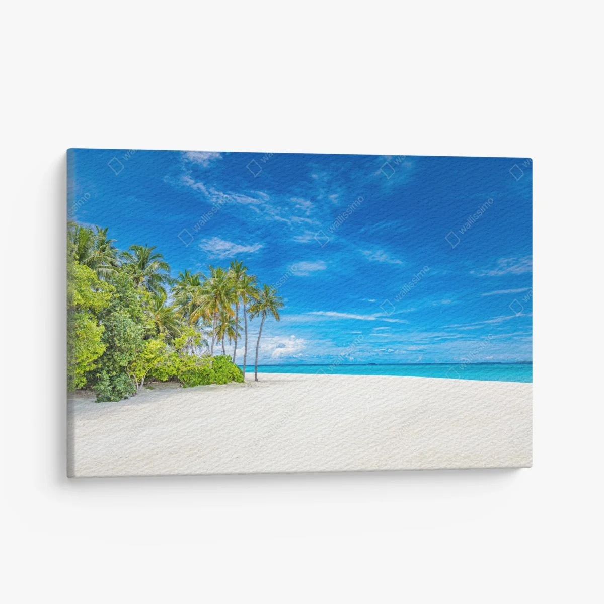 Quadro su tela oasi di palme e mare turchese • Wallissimo® Quadro su tela oasi di palme e mare turchese • Wallissimo®