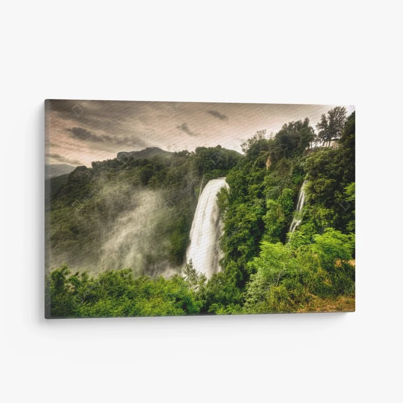 Quadro su tela paesaggio drammatico alle Cascate delle Marmore