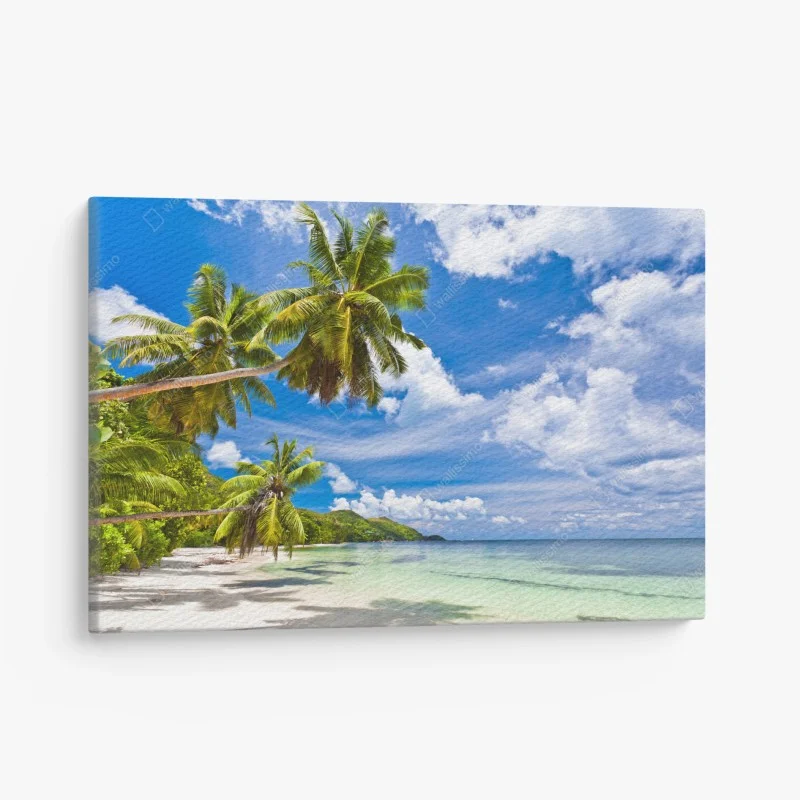 Quadro su tela paradiso tropicale sulla spiaggia