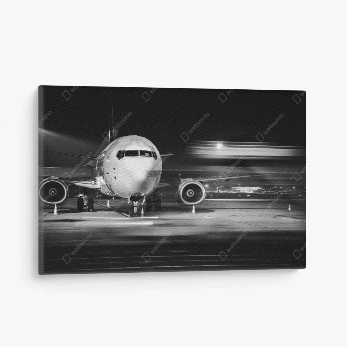 Quadro su tela aereo in primo piano sulla pista di notte • Wallissimo® Quadro su tela aereo in primo piano sulla pista di notte • Wallissimo®