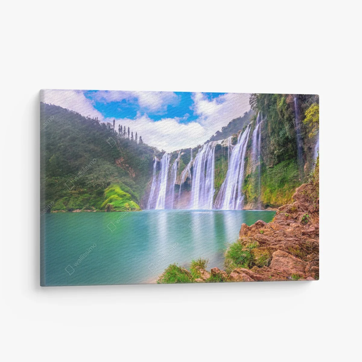 Quadro su tela panorama di cascata di Jiulong a Luoping, Cina • Wallissimo® Quadro su tela panorama di cascata di Jiulong a Luoping, Cina • Wallissimo®