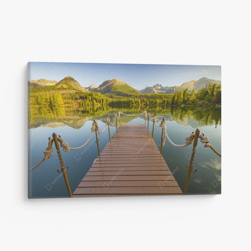 Quadro su tela riflessi dorati a Strbske Pleso