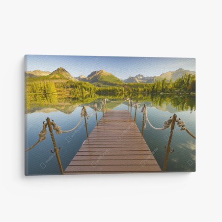 Quadro su tela riflessi dorati a Strbske Pleso • Wallissimo®
