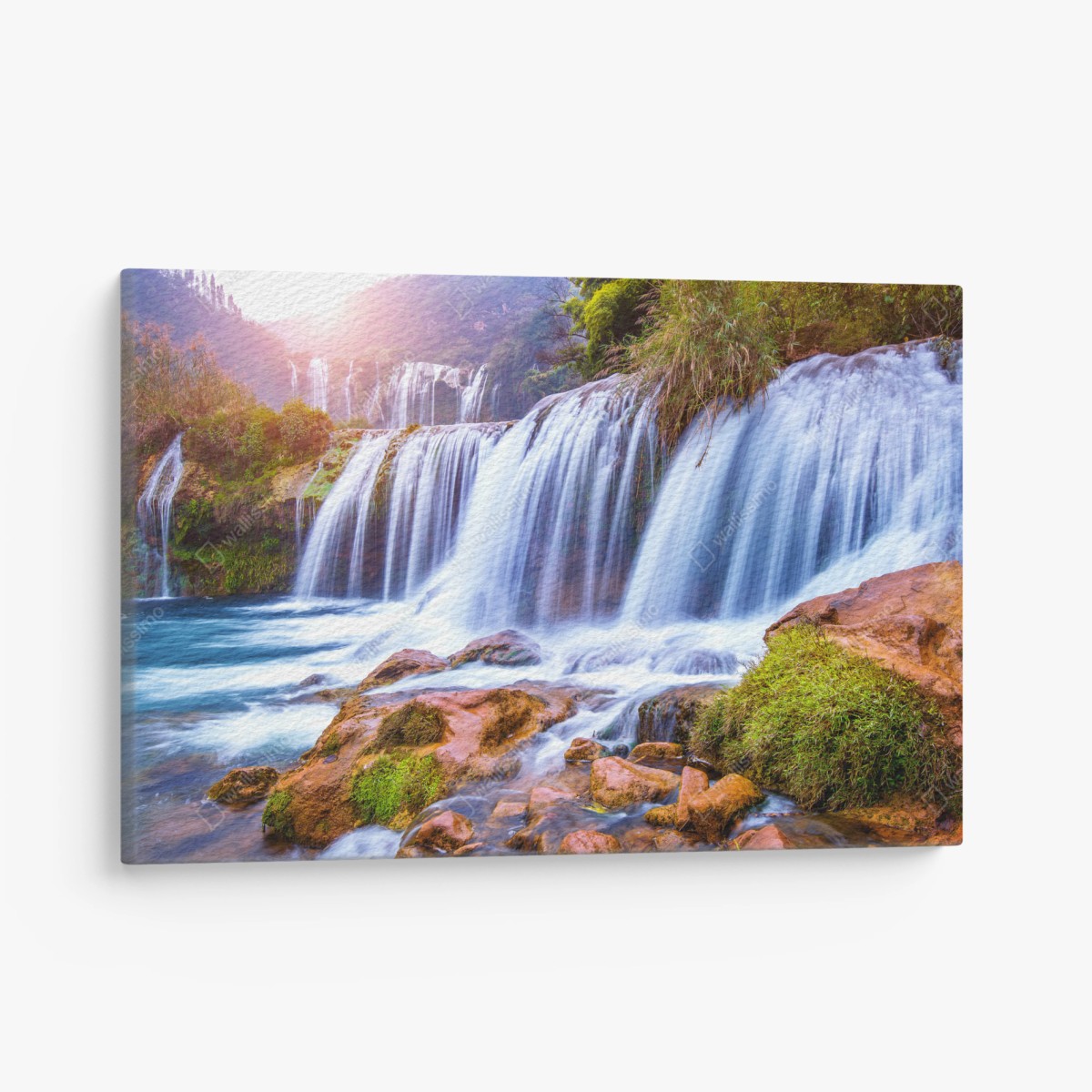 Quadro su tela panorama sereno della cascata di Jiulong a Luoping, Cina • Wallissimo®