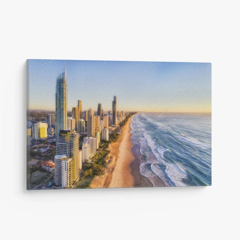 Quadro su tela alba sulla Gold Coast a Surfers Paradise
