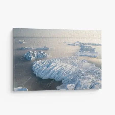 Quadro su tela orizzonte di iceberg nell'Artico • Wallissimo®