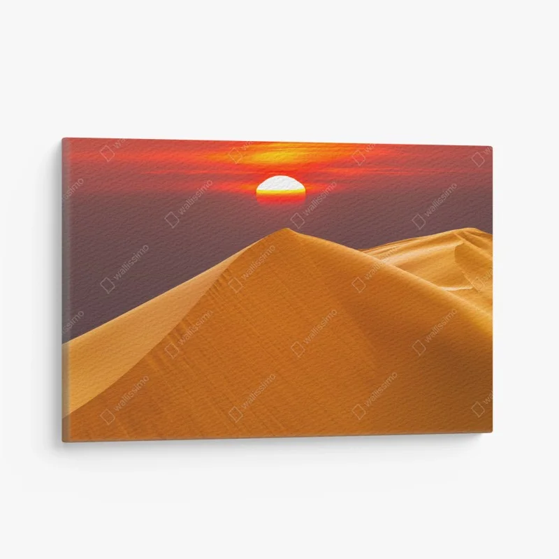 Quadro su tela dune dorate al tramonto