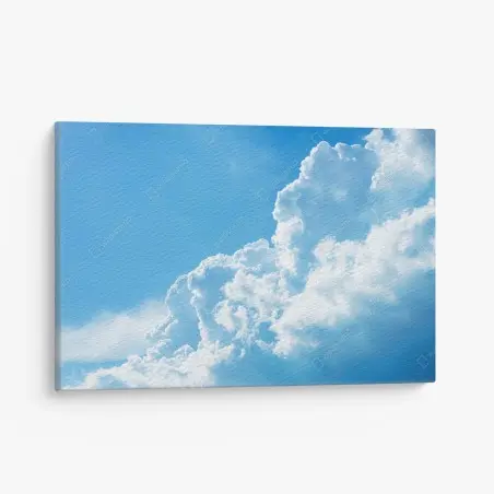 Quadro su tela nuvole soffici nel cielo azzurro • Wallissimo®